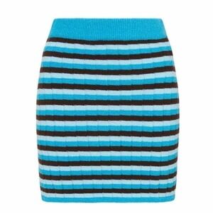 Faithfull The Brand Naja Knit Skirt Blue Stripes